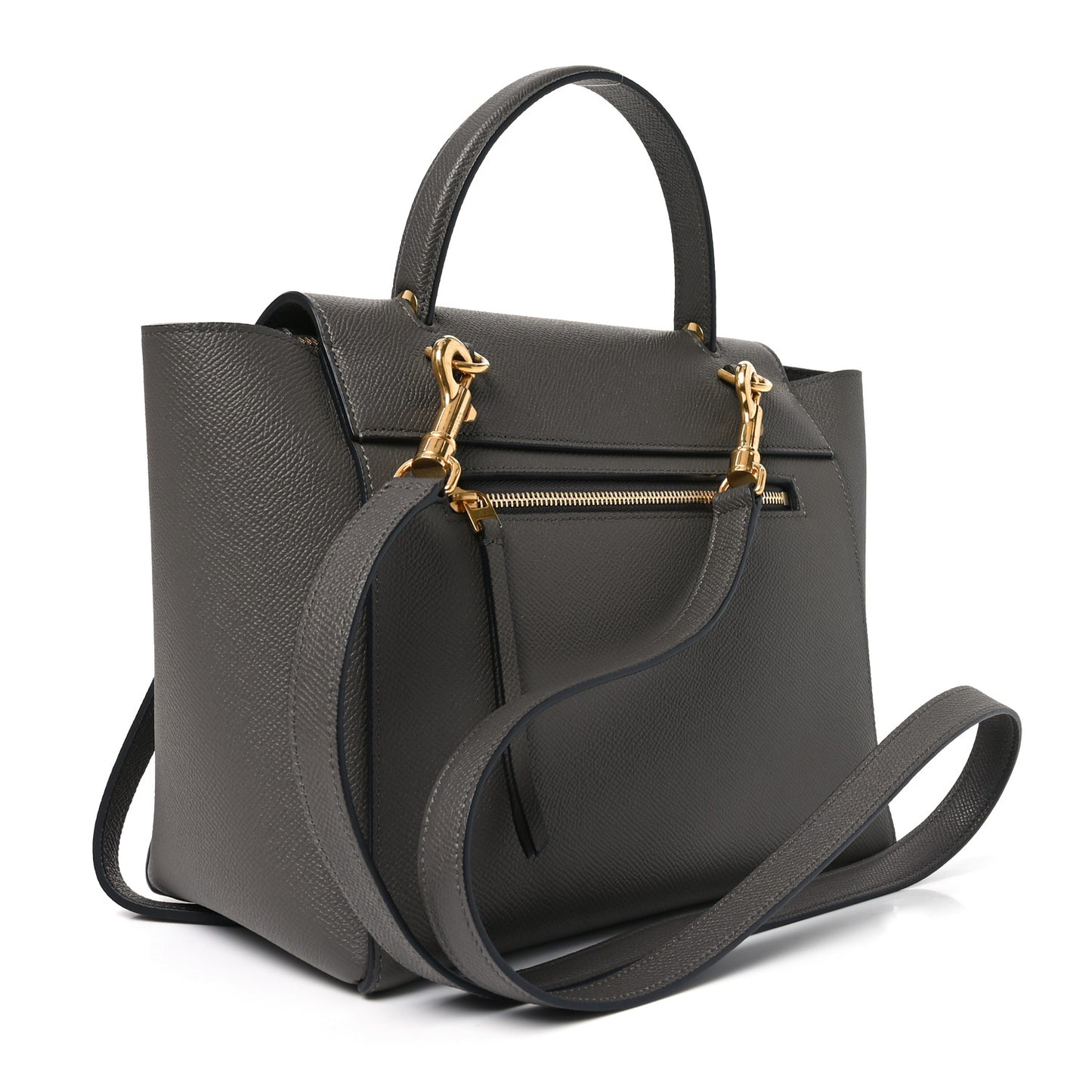 Grained Calfskin Micro Belt Bag Grey