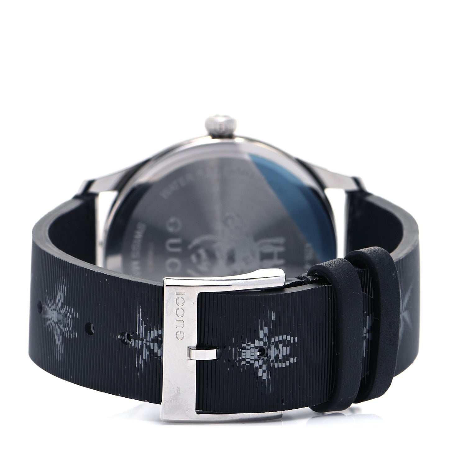 Stainless Steel Calfskin 38mm G-Timeless Bee Star Hologram Quartz Watch Black