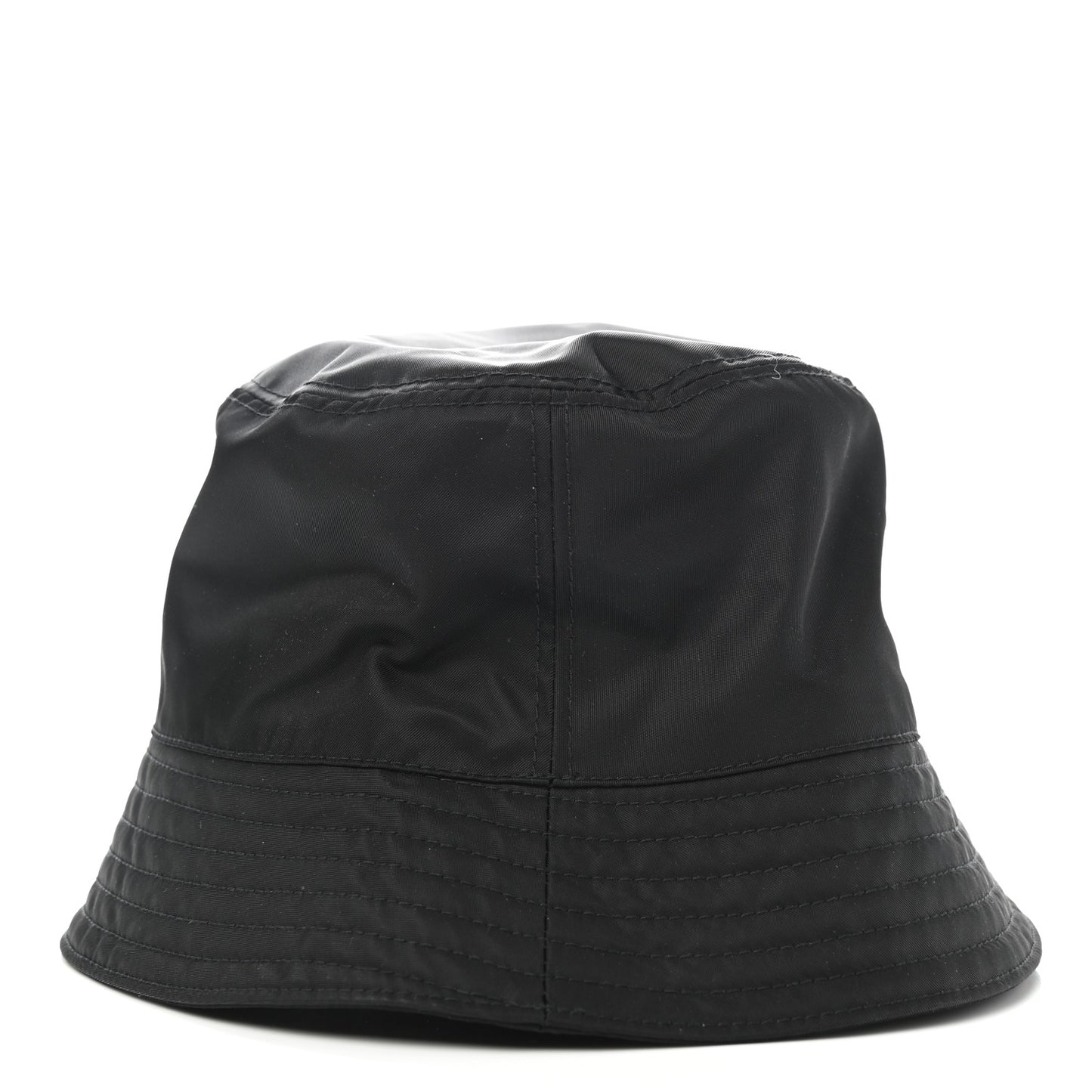 Re-Nylon Metal Triangle Logo Mens Bucket Hat L Black