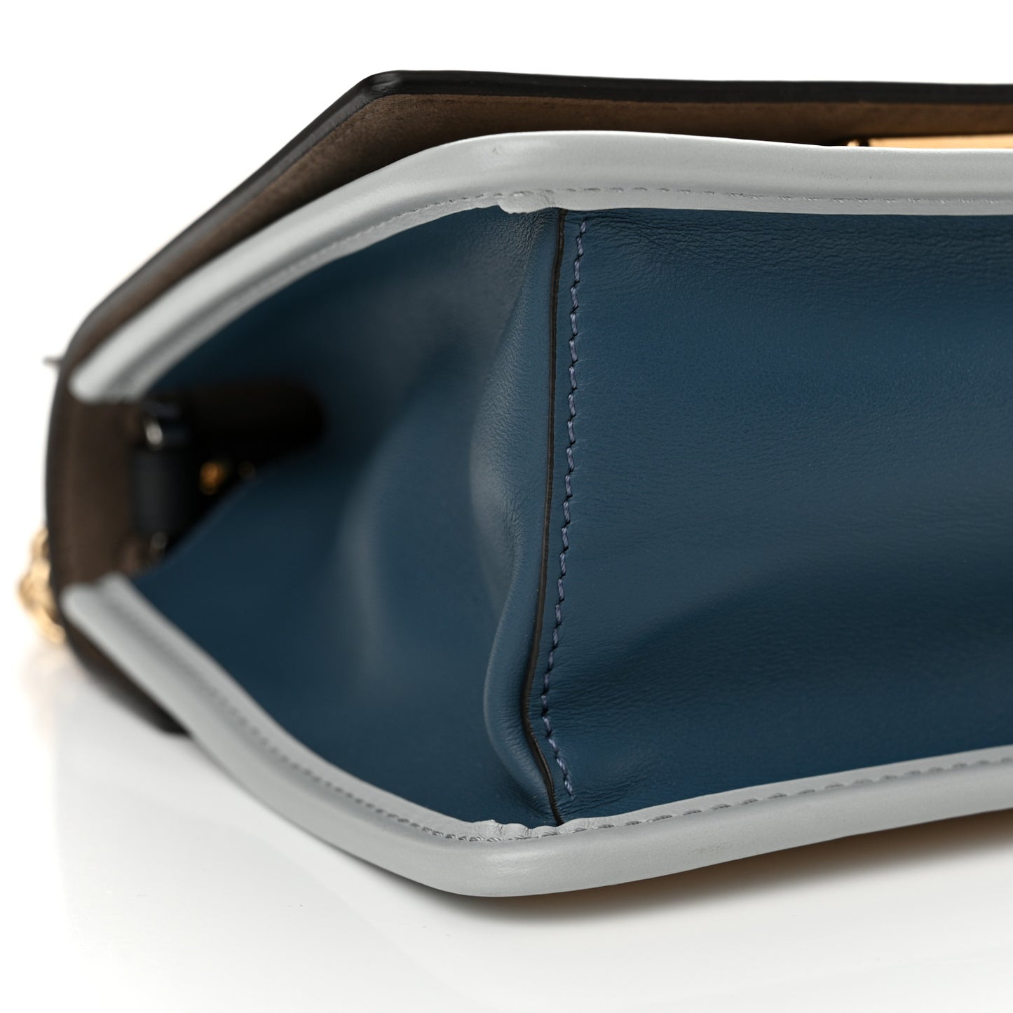Vitello Century Opaco F is Fendi Small Kan I Shoulder Bag Blue Beige