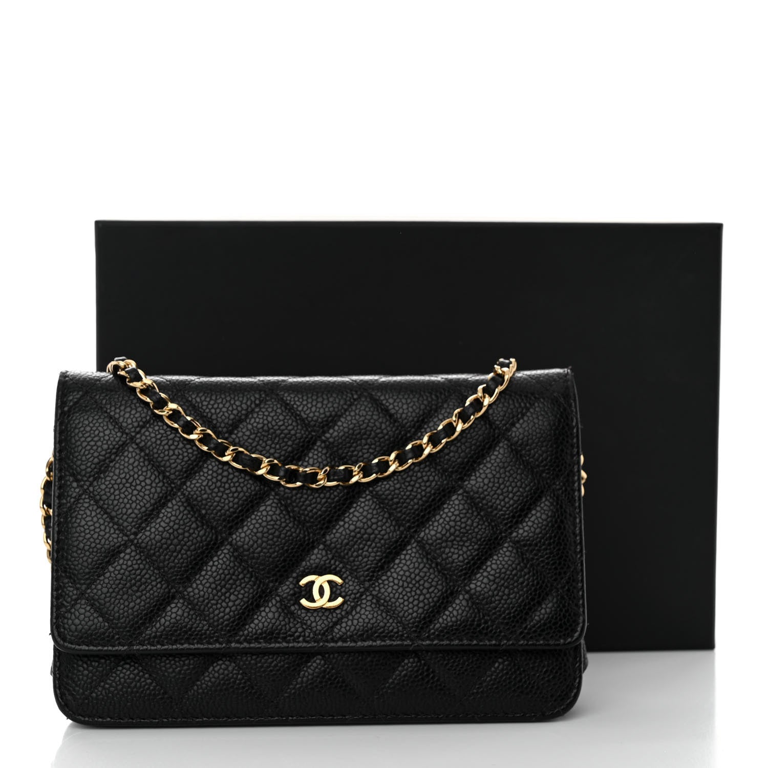 Chanel Caviar Quilted Wallet on Chain WOC Black 2 of 12