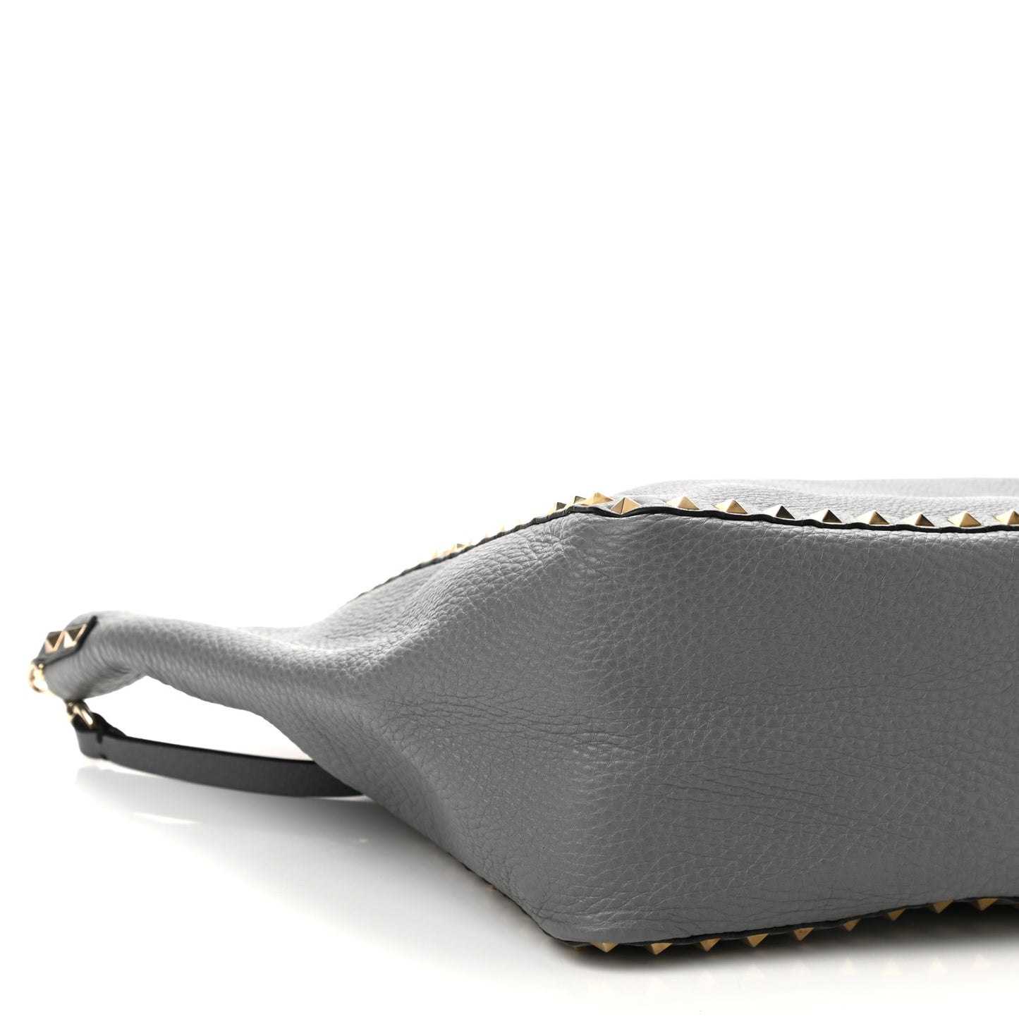 Grained Calfskin Medium Rockstud Reversible Tote Dark Rose Grey