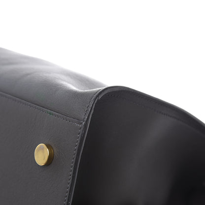 Saint Laurent Calfskin Medium Monogram Cabas Grey 11 of 13