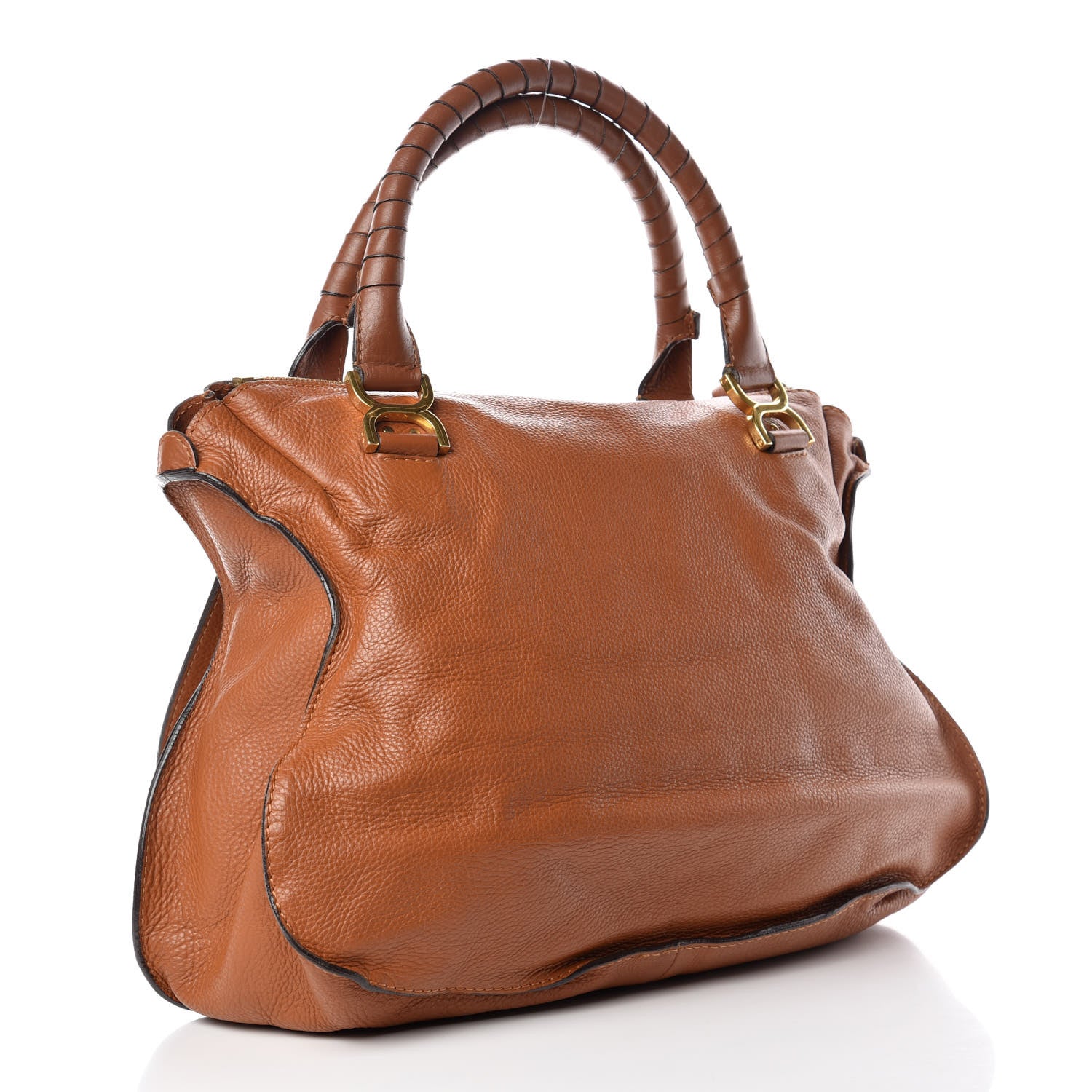 Chloe Calfskin Large Marcie Satchel Tan 3 of 17