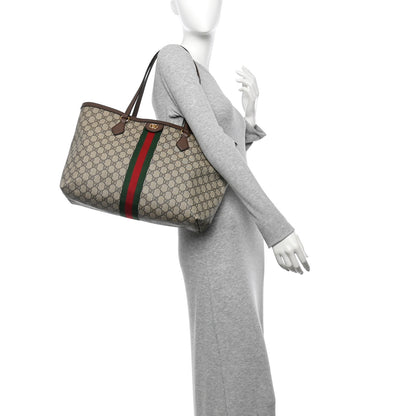 Gucci GG Supreme Monogram Medium Ophidia Shopping Tote Brown 2 of 10