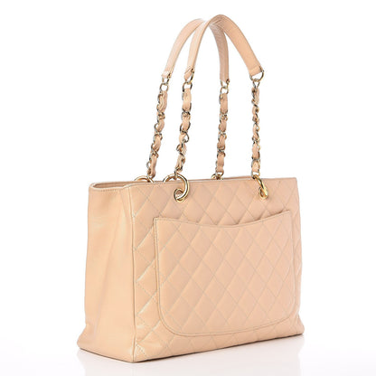 Chanel Caviar Quilted Grand Shopping Tote GST Beige Clair 3 of 11