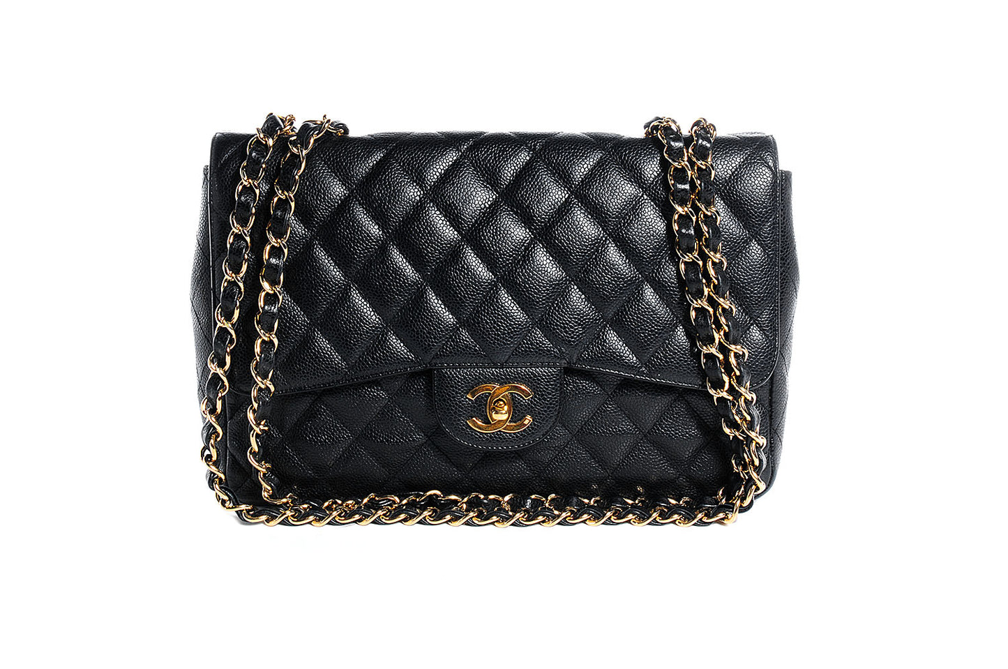 Caviar Jumbo Flap Black