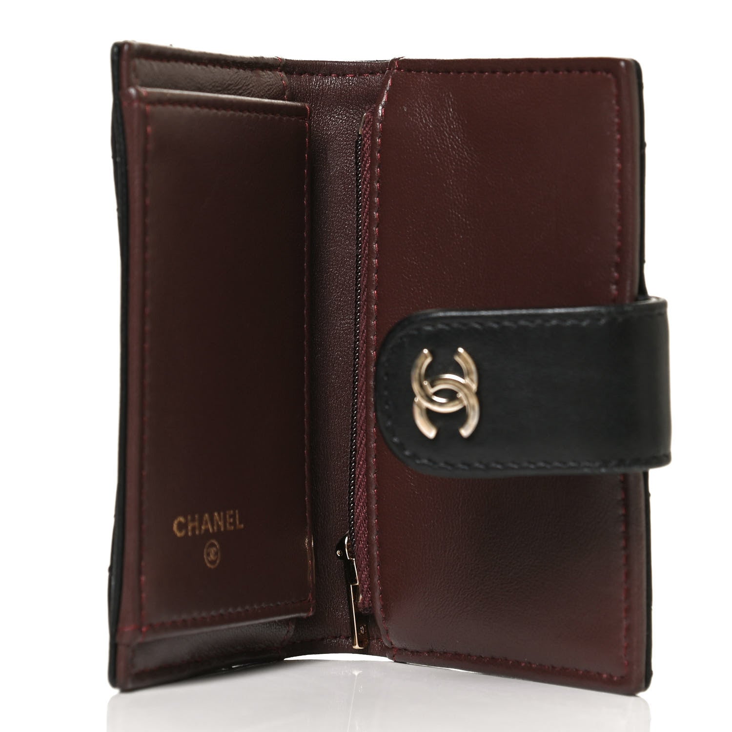 Chanel Lambskin Quilted Small Classic Wallet Black 5 of 8