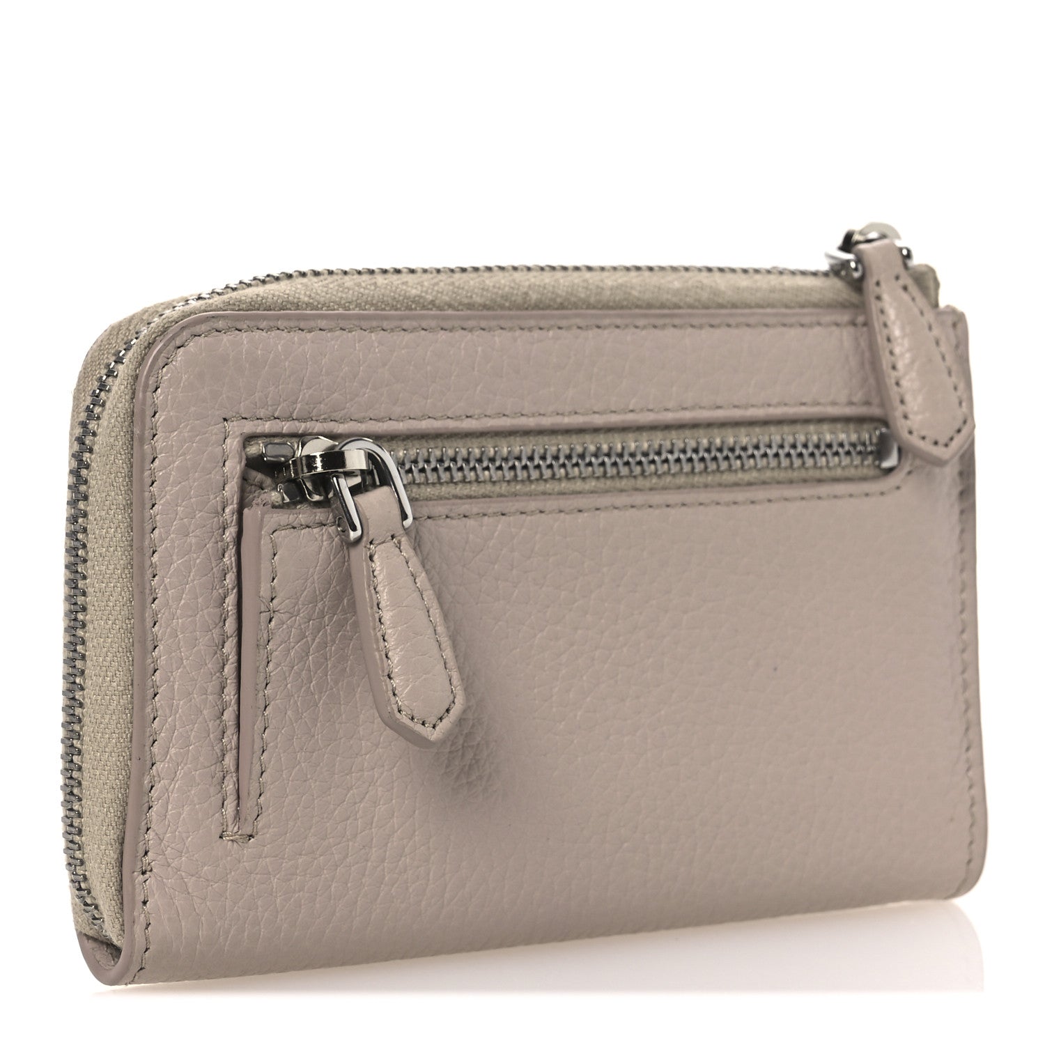 Prada Daino Colour Metal Zip Around Keychain Ninfea 3 of 9