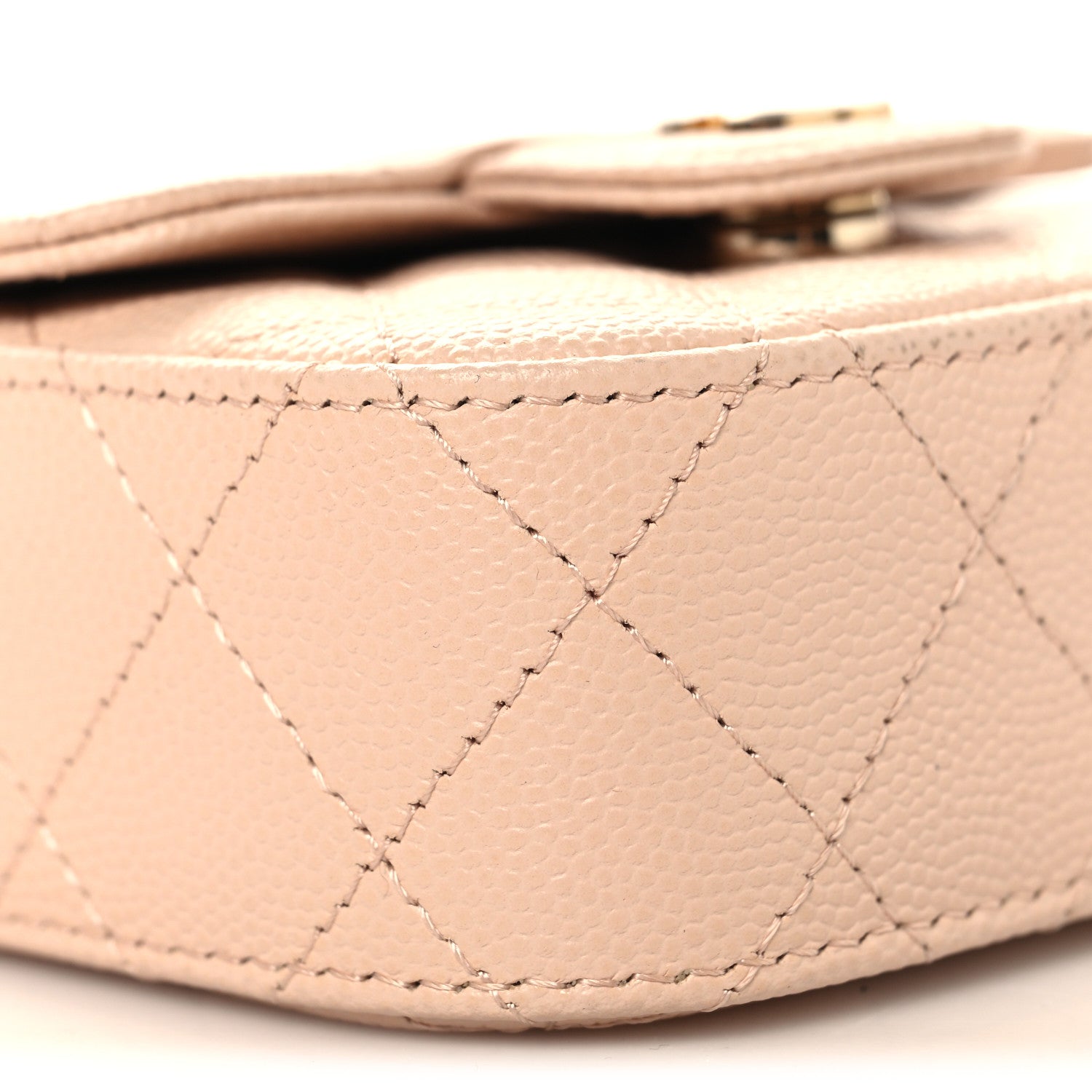 Chanel Caviar Quilted Mini Clutch With Chain Light Beige 9 of 10