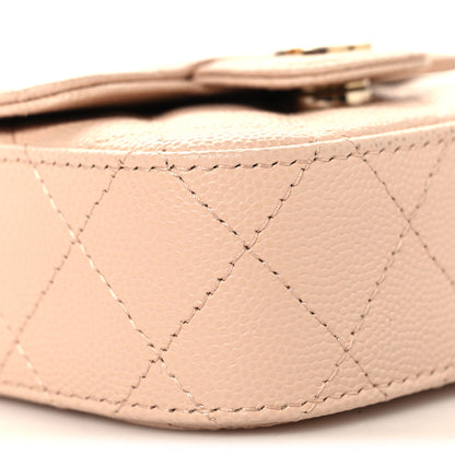Chanel Caviar Quilted Mini Clutch With Chain Light Beige 9 of 10