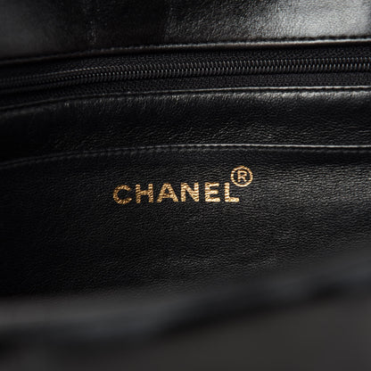 Chanel Patent Vertical Quilted Jumbo Single Flap Black 14 of 17