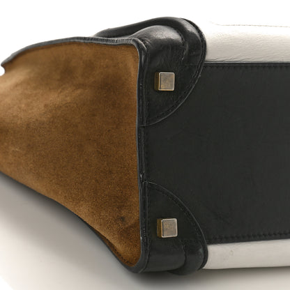 Celine Smooth Calfskin Nubuck Micro Tri-Color Luggage White 7 of 10
