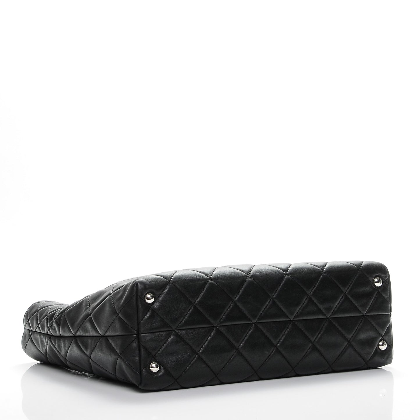 Calfskin Quilted Large In The Business Tote Black