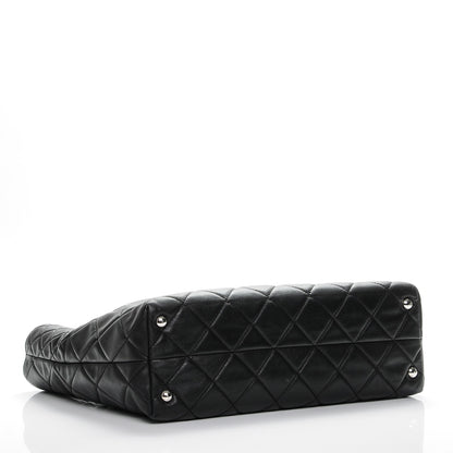 Chanel Calfskin Quilted Large In The Business Tote Black 4 of 10