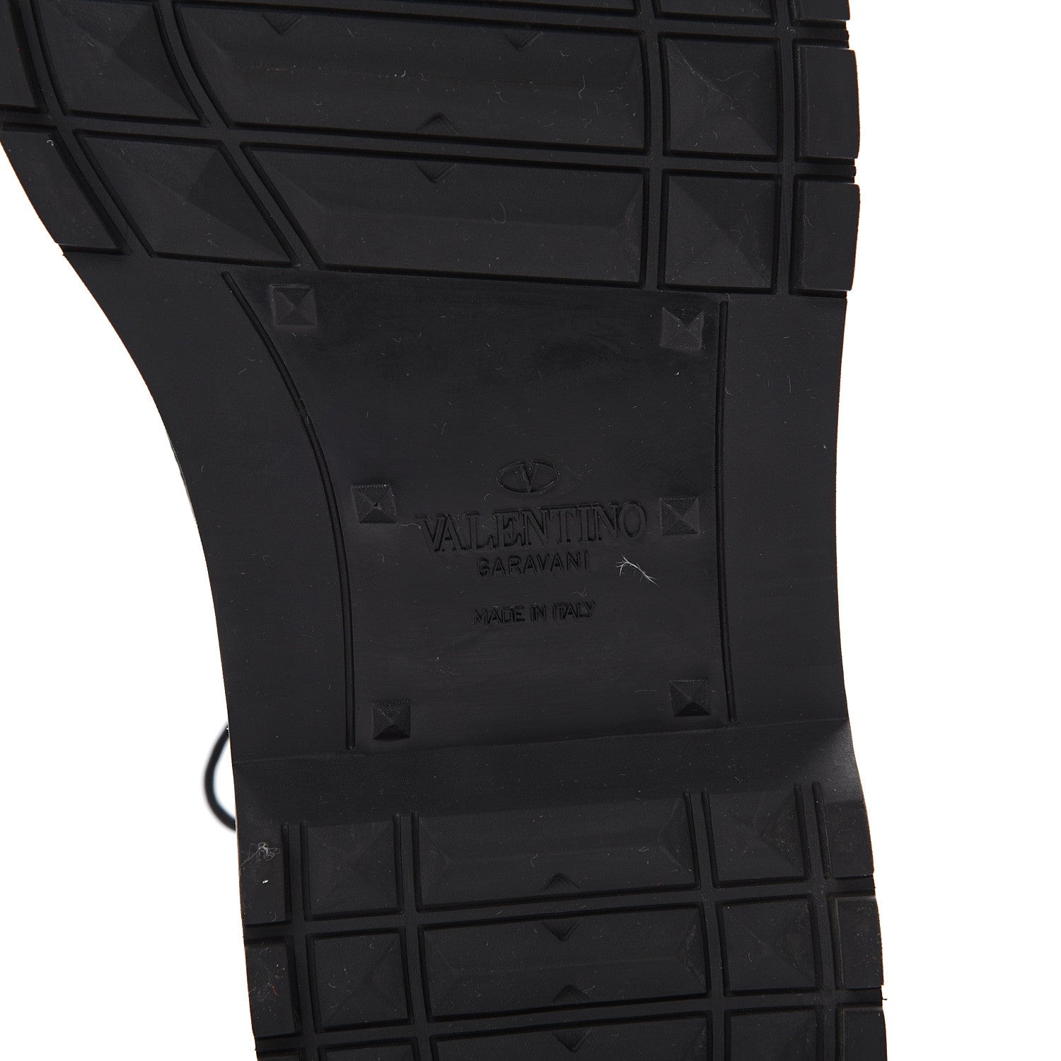 Valentino Garavani Calfskin VLTN 20mm Combat Boots 39.5 Black White 6 of 9