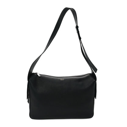Salvatore Ferragamo Calfskin Gancini Twins Slouchy Crossbody Bag Black 1 of 11