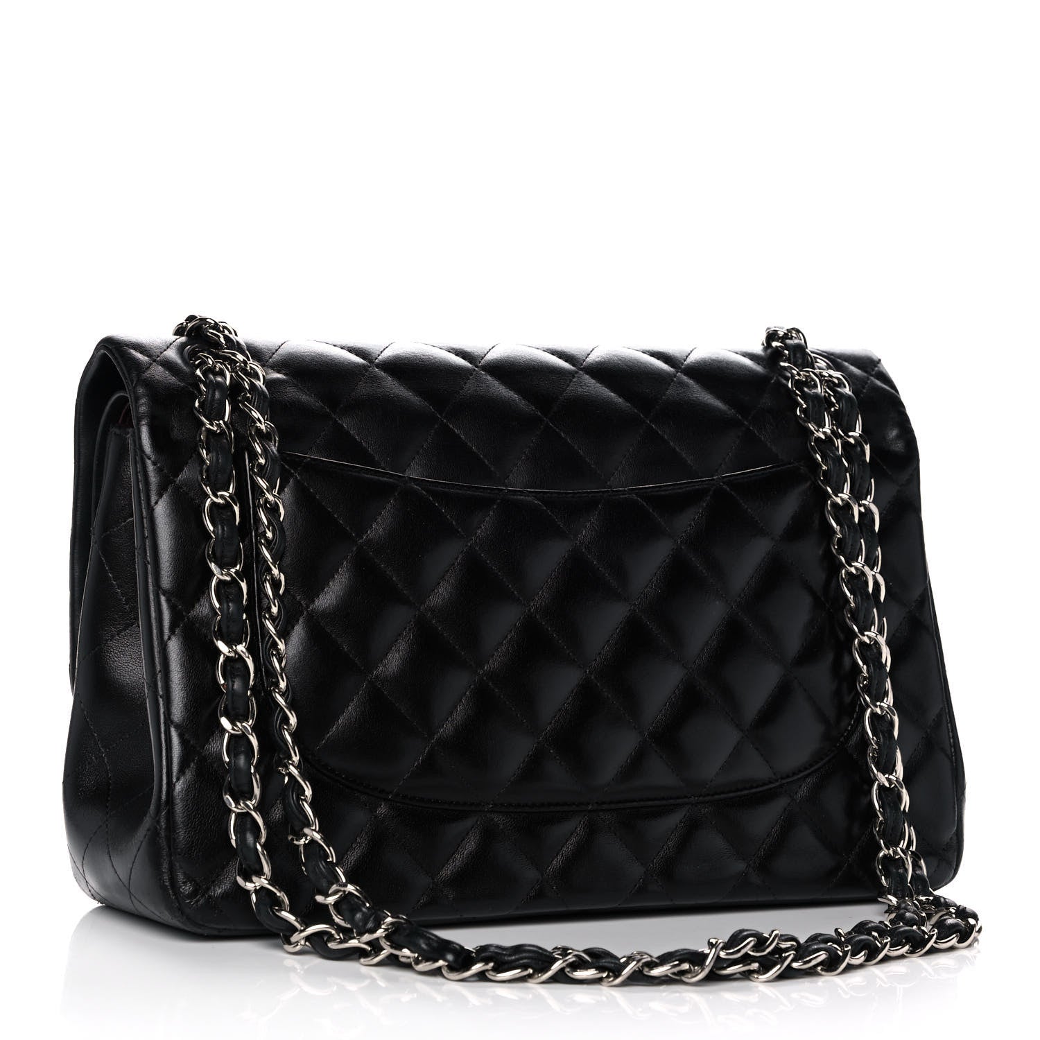Chanel Lambskin Quilted Jumbo Double Flap Black 3 of 16