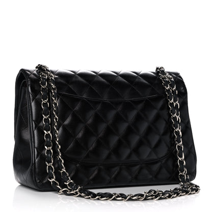 Chanel Lambskin Quilted Jumbo Double Flap Black 3 of 16