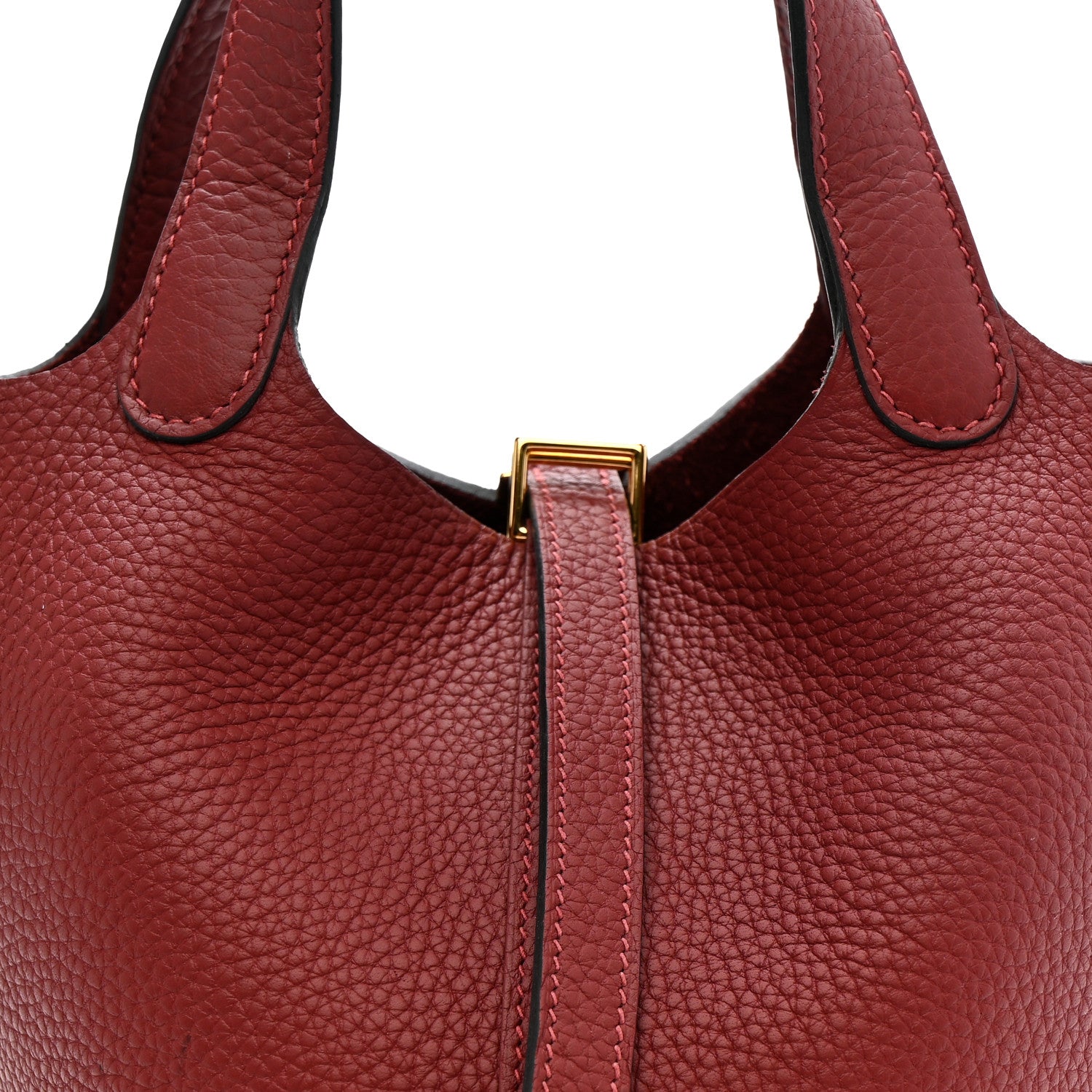 Hermes Taurillon Clemence Picotin Lock 18 PM Rouge H 8 of 11
