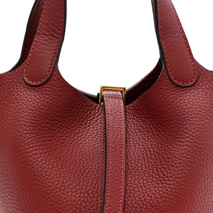 Hermes Taurillon Clemence Picotin Lock 18 PM Rouge H 8 of 11
