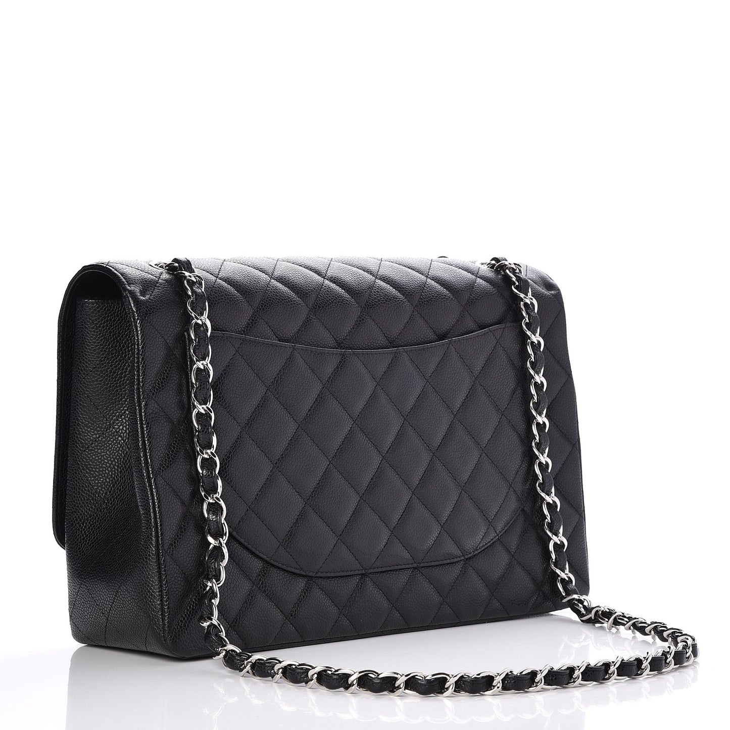 Caviar Quilted Maxi Single Flap Black