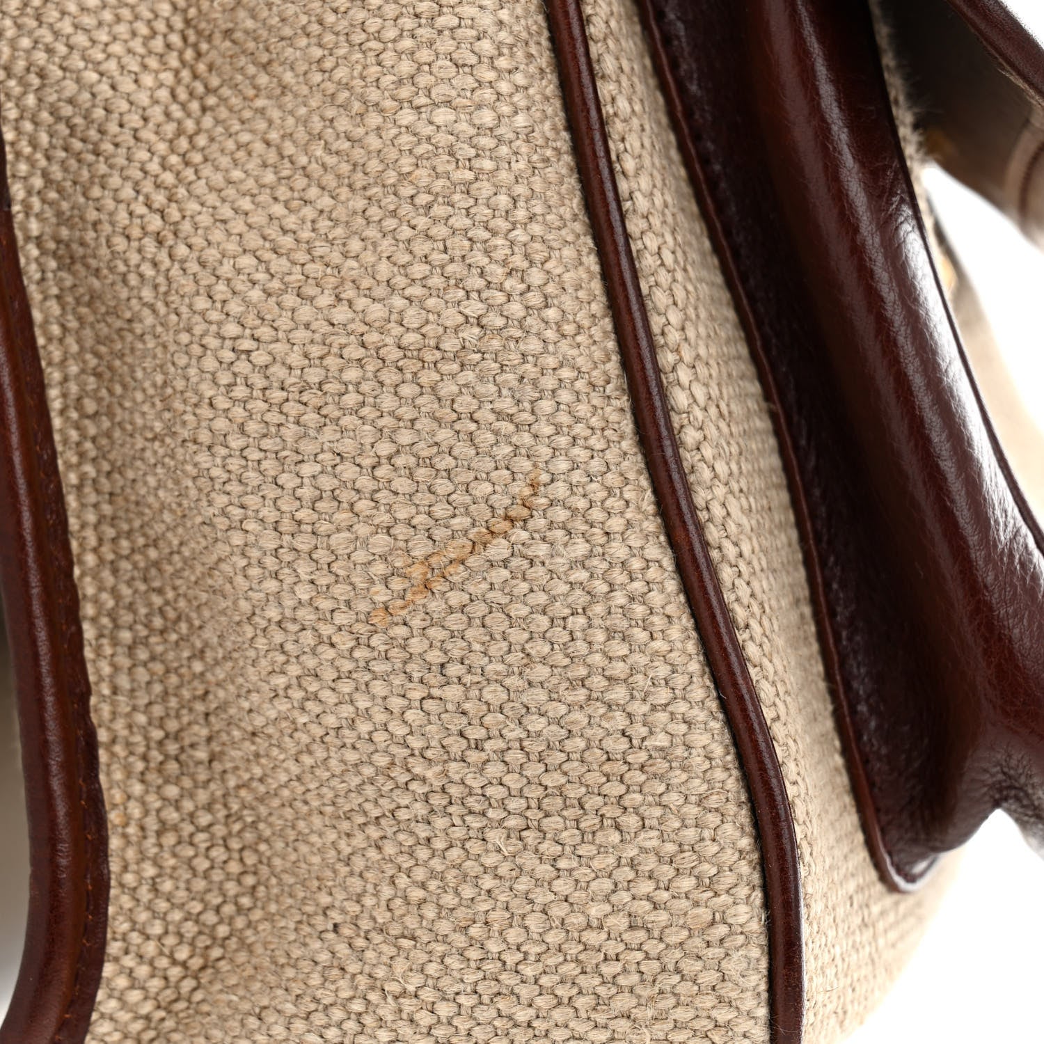 Saint Laurent Cotton Canvas Vintage Calfskin Monogram Medium Niki Chain Satchel Natural Chocolate 11 of 13