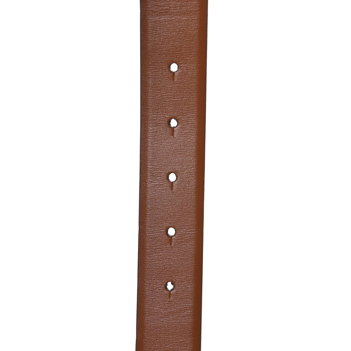 VALENTINO GARAVANI Glossy Calfskin VLogo Reversible 30mm Belt 85 34 Saddle Brown Black