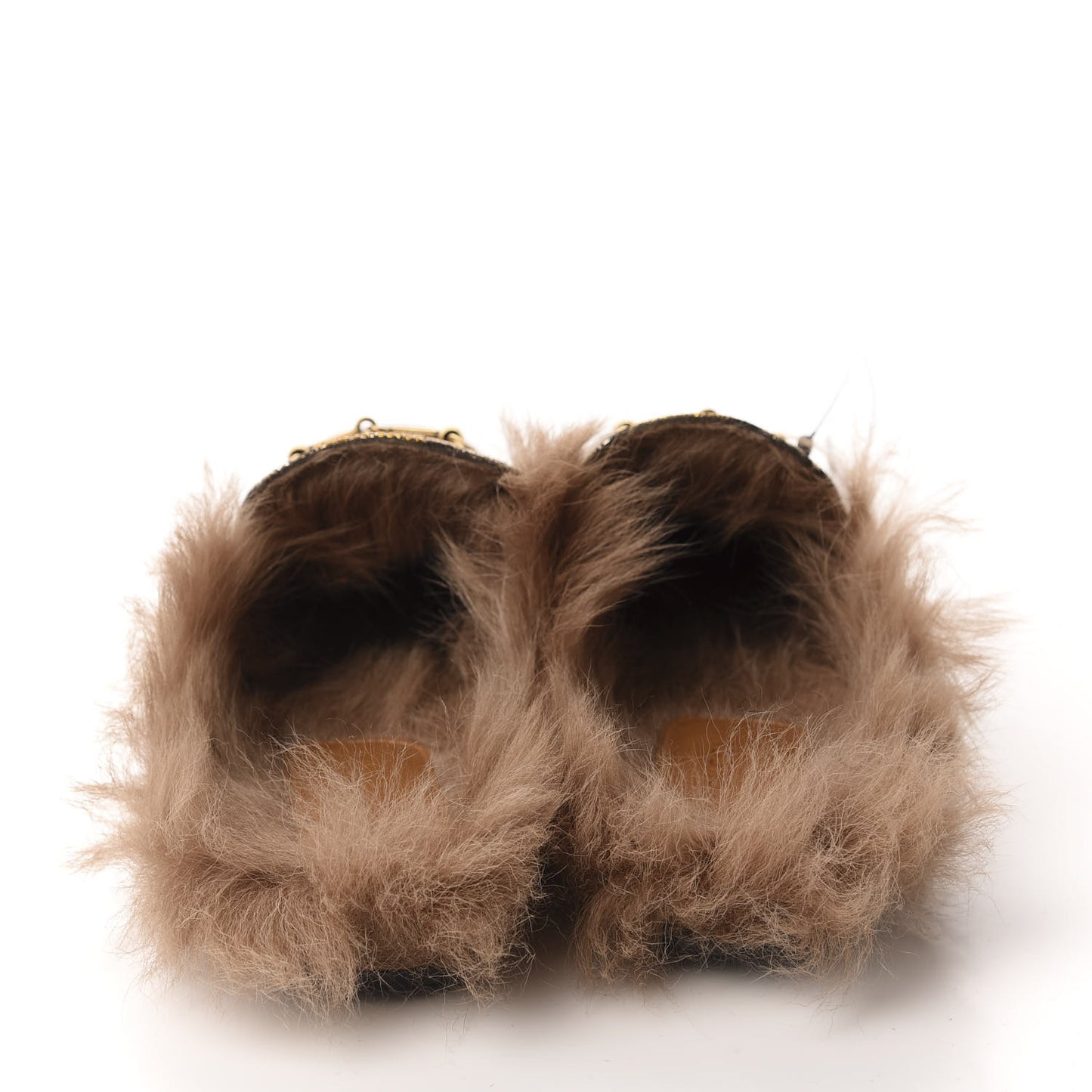 Brocade Fur Womens Princetown Slippers 39.5