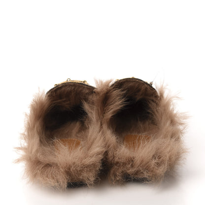 Gucci Brocade Fur Womens Princetown Slippers 39.5 5 of 9