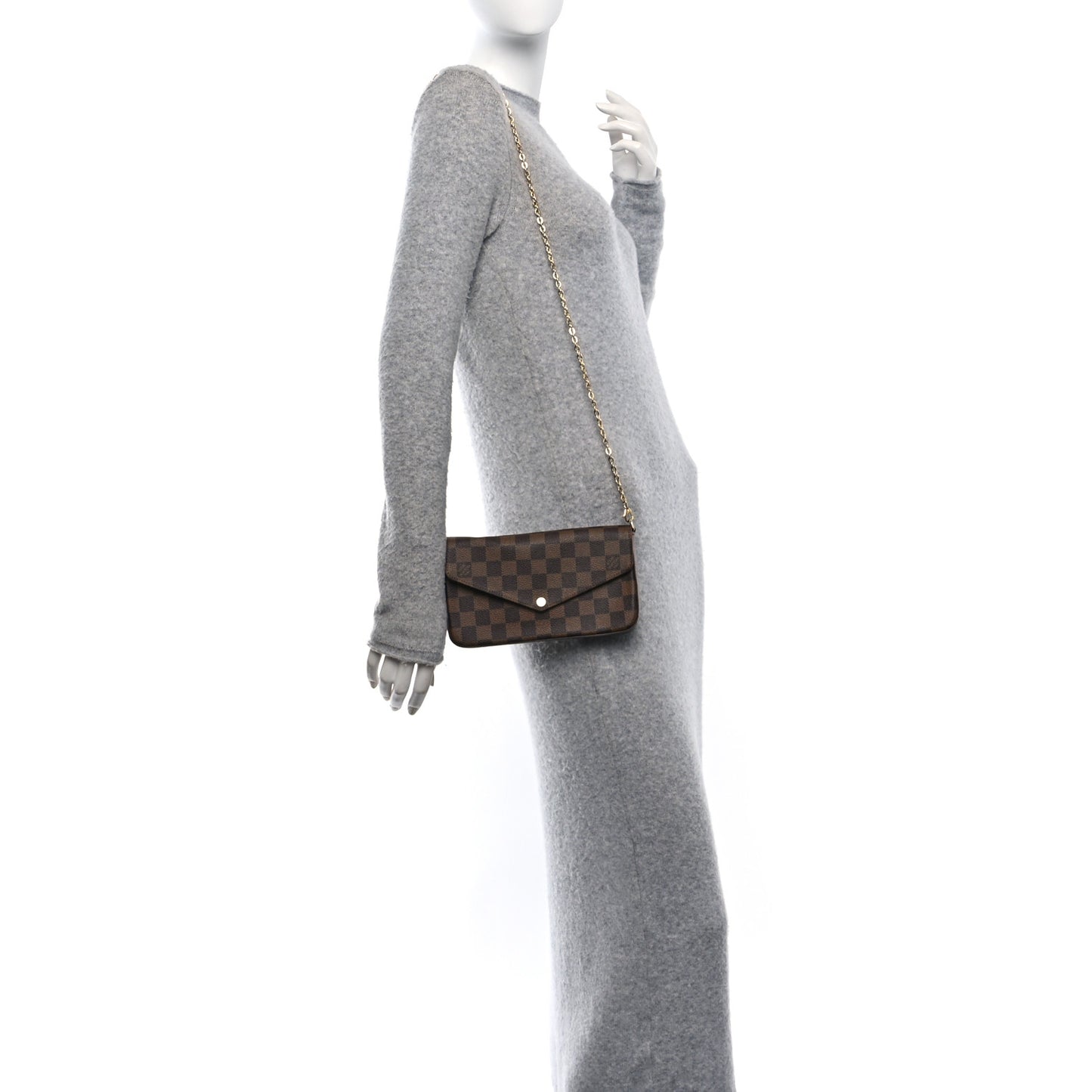Damier Ebene Pochette Felicie Chain Wallet