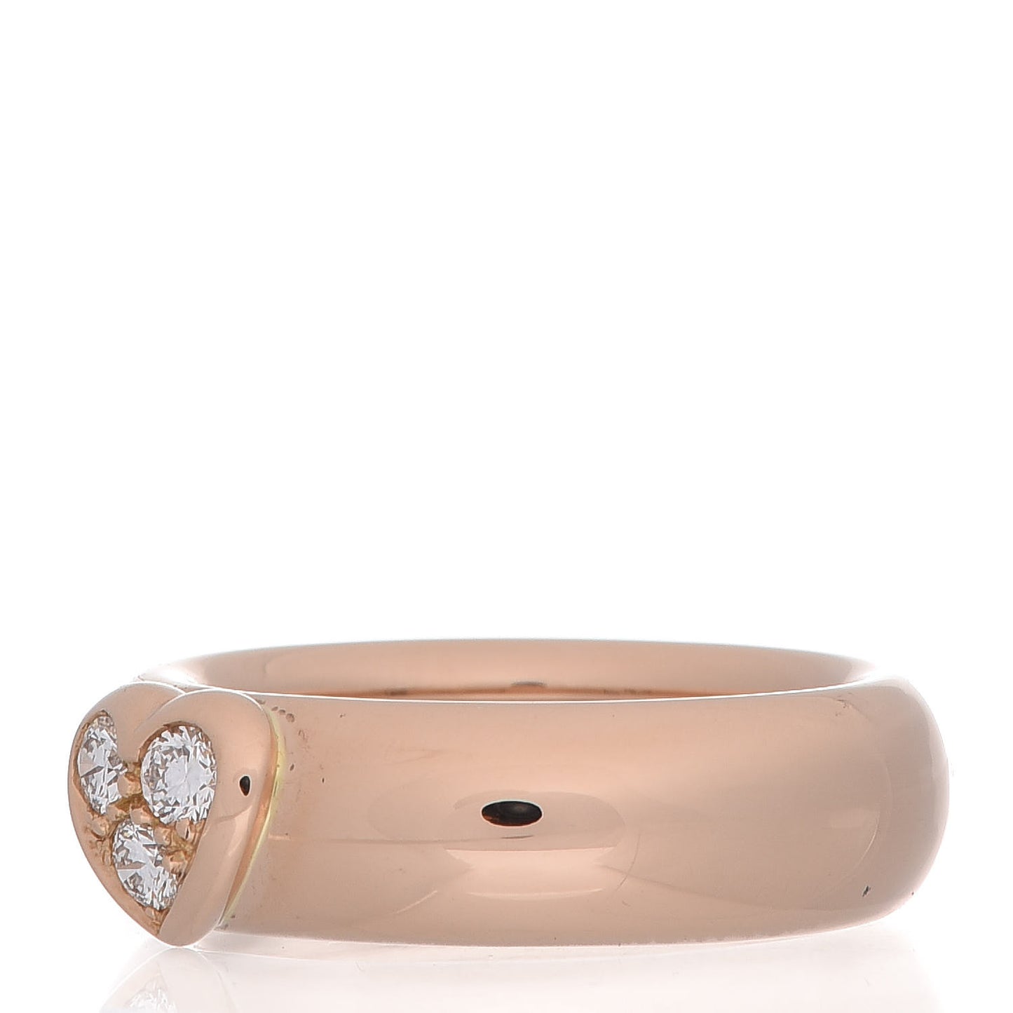 18K Rose Gold Diamond Heart Ring 50 5.25