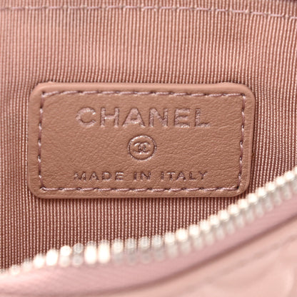 Chanel Goatskin Camellia Embossed Cosmetic Pouch Light Pink 6 of 8