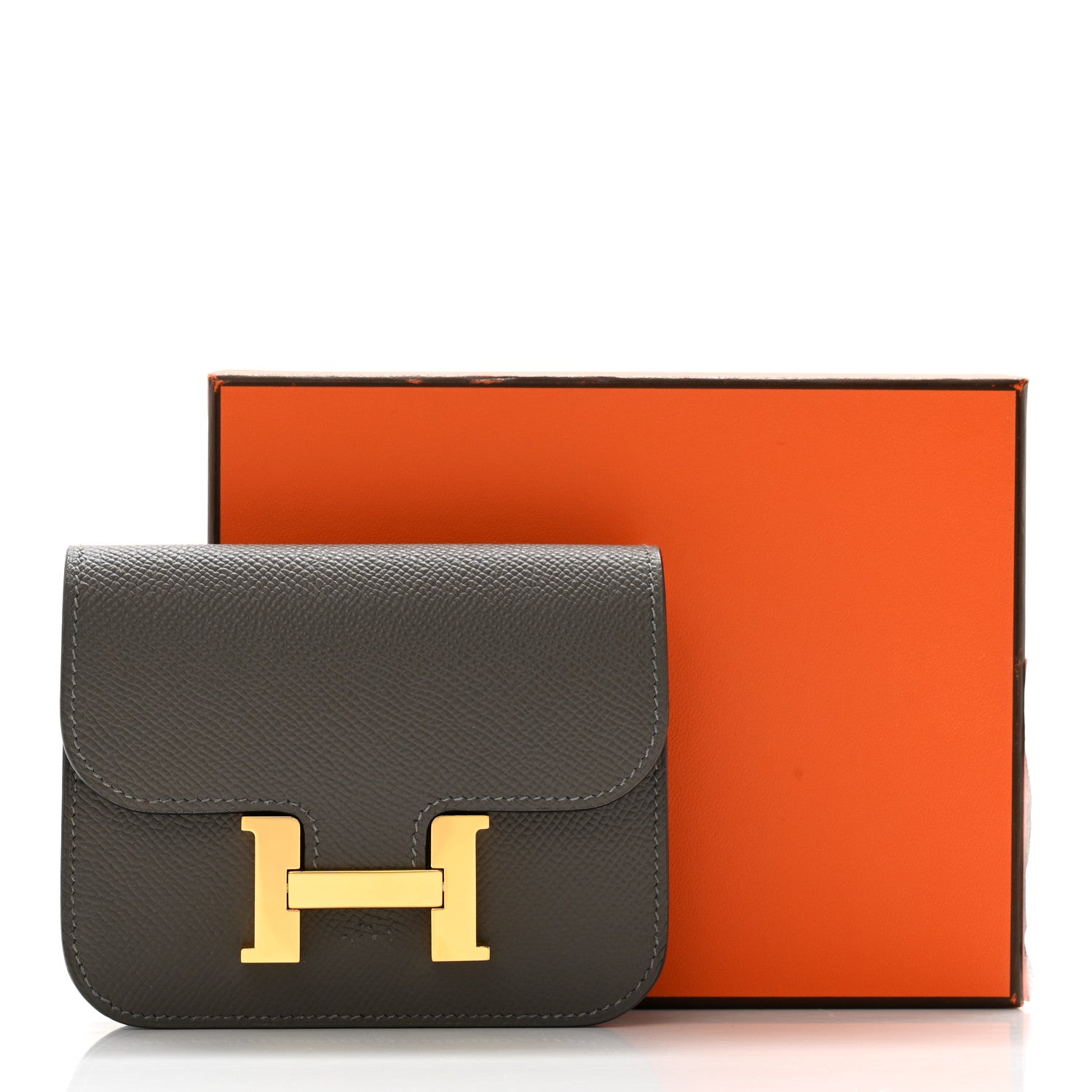 Hermes Epsom Constance Slim Wallet Gris Meyer 11 of 11