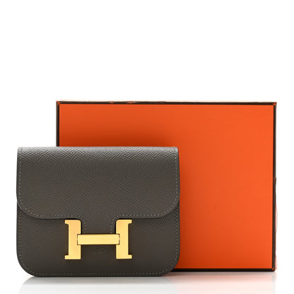 Hermes Epsom Constance Slim Wallet Gris Meyer 11 of 11