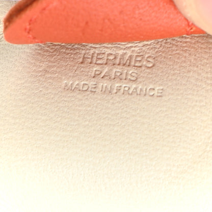 Hermes Milo Lambskin Grigri Rodeo Horse Bag Charm PM Craie Sesame Cornaline 3 of 4