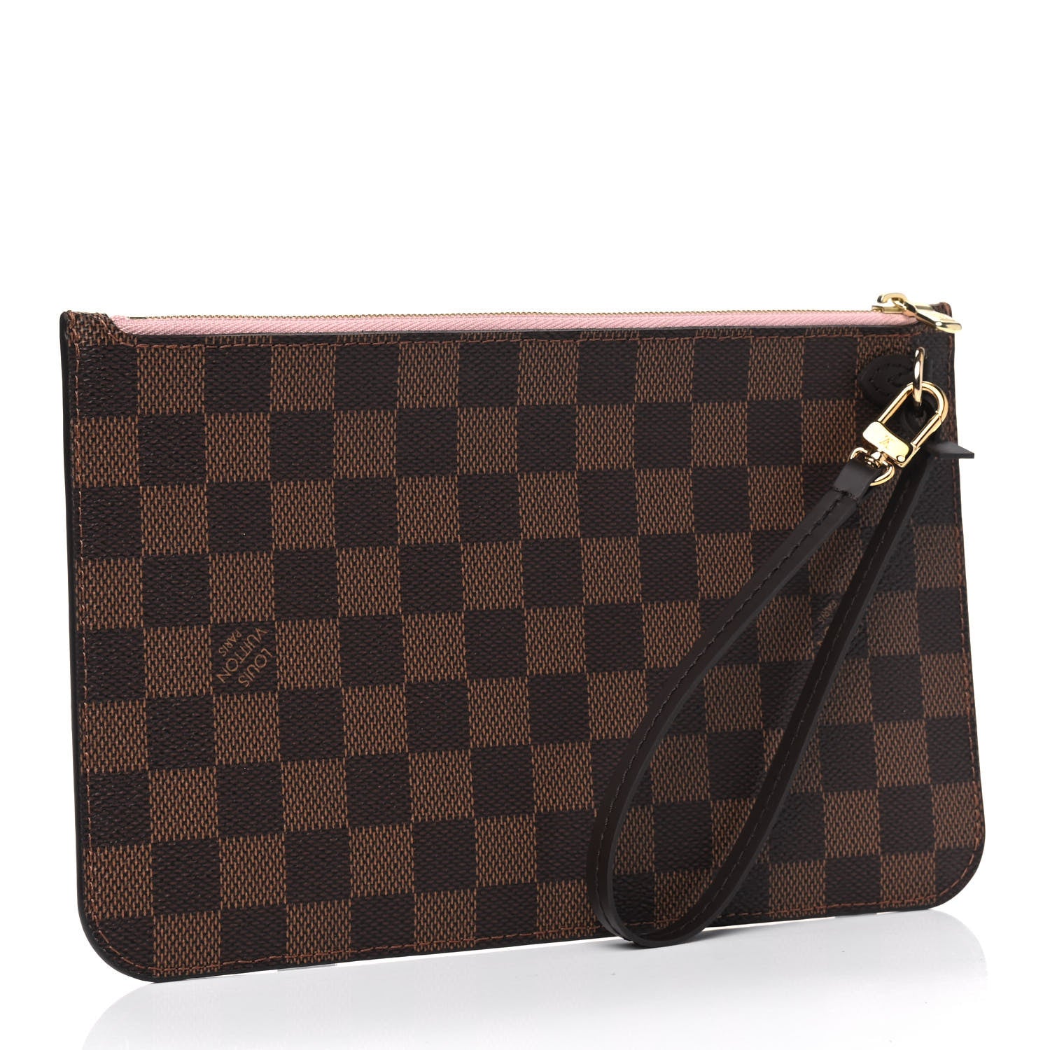 Louis Vuitton Damier Ebene Neverfull MM GM Pochette Rose Ballerine 2 of 4