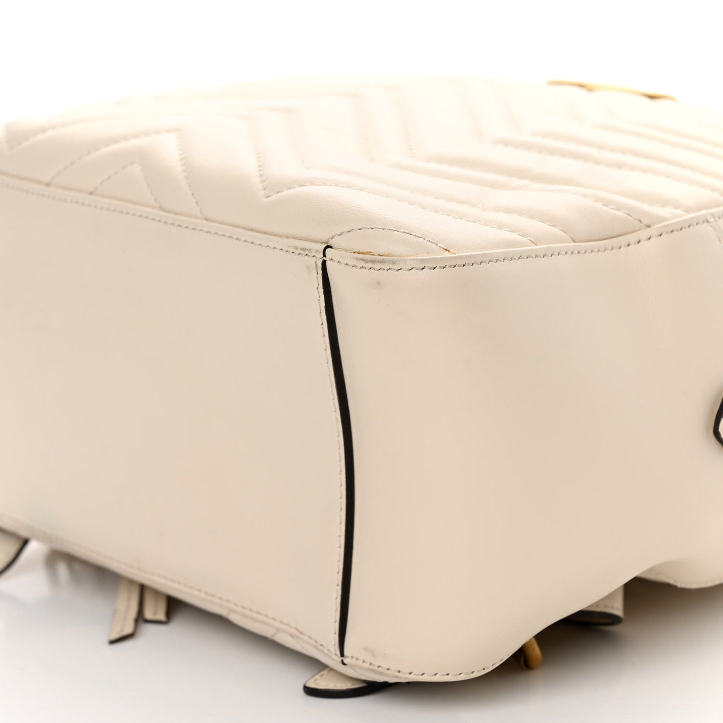 Calfskin Matelasse GG Marmont Dome Backpack White