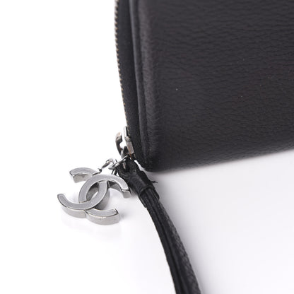 Chanel Calfskin Large Timeless Zip Around Wallet Black 10 of 11