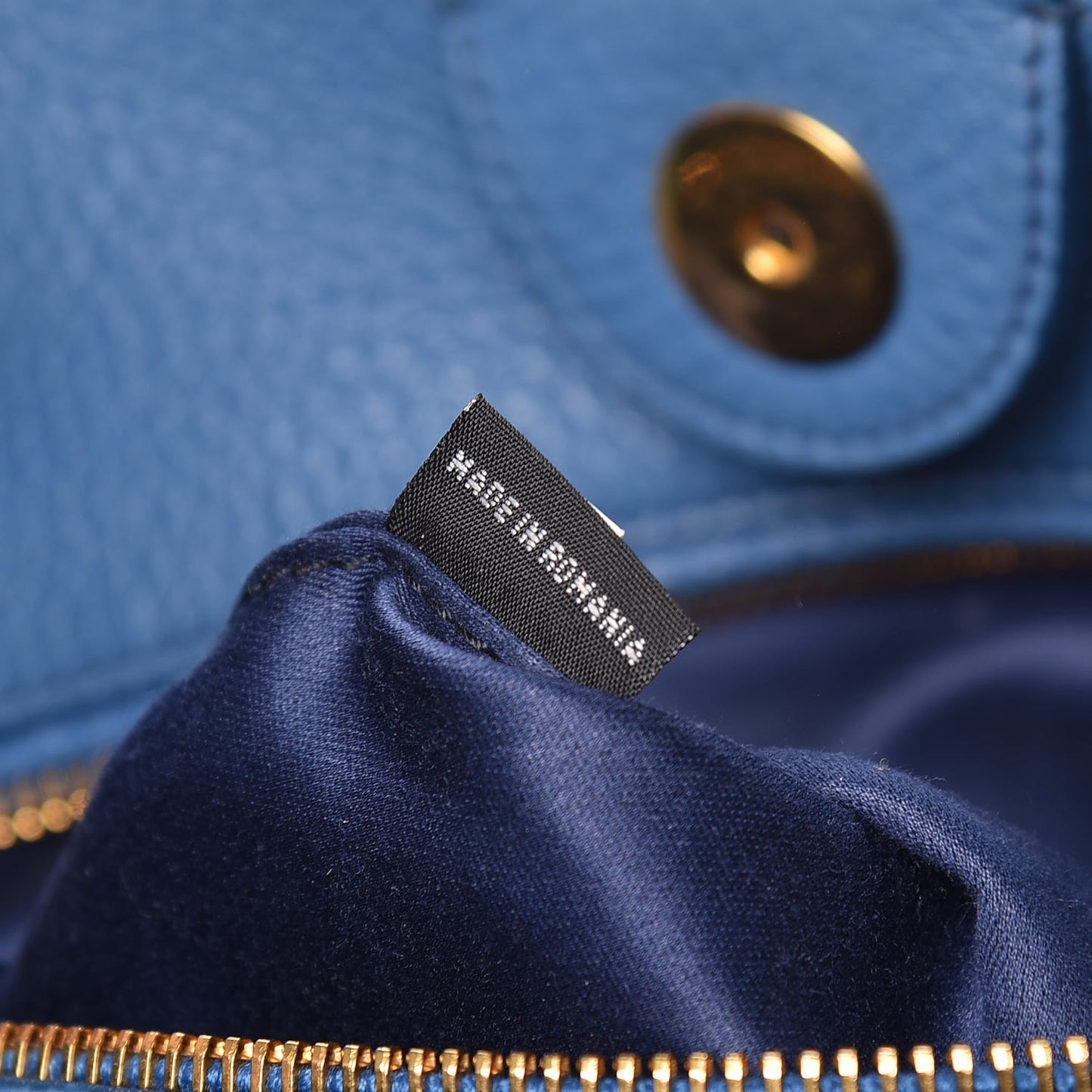 Vitello Daino Shopping Tote Cobalto