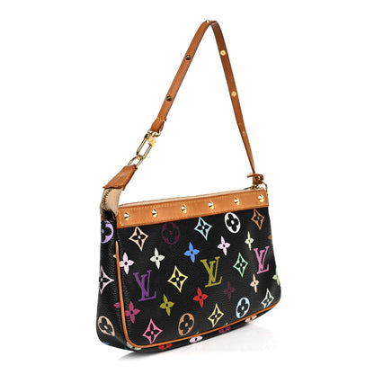 Louis Vuitton Monogram Multicolor Pochette Accessories Black 3 of 13