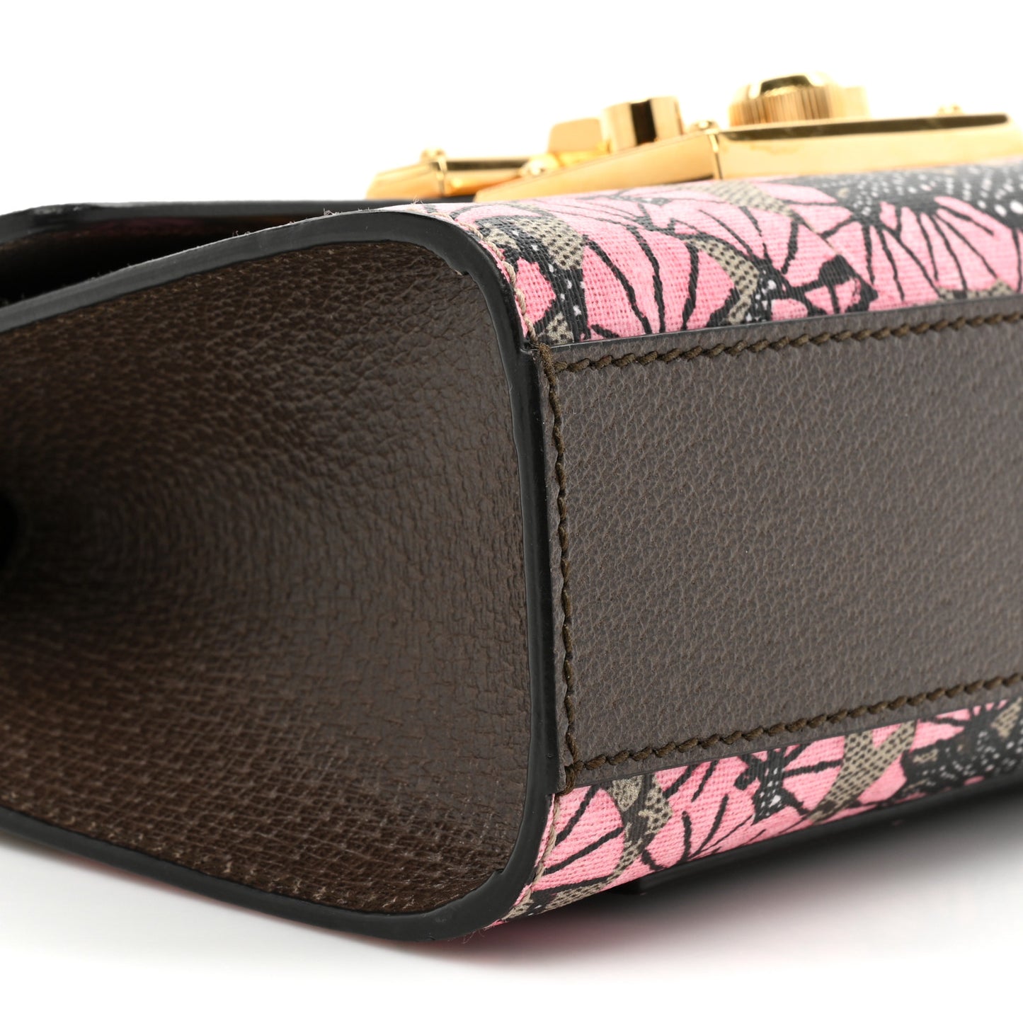 GG Supreme Monogram Bengal Small Padlock Shoulder Bag Beige Pink