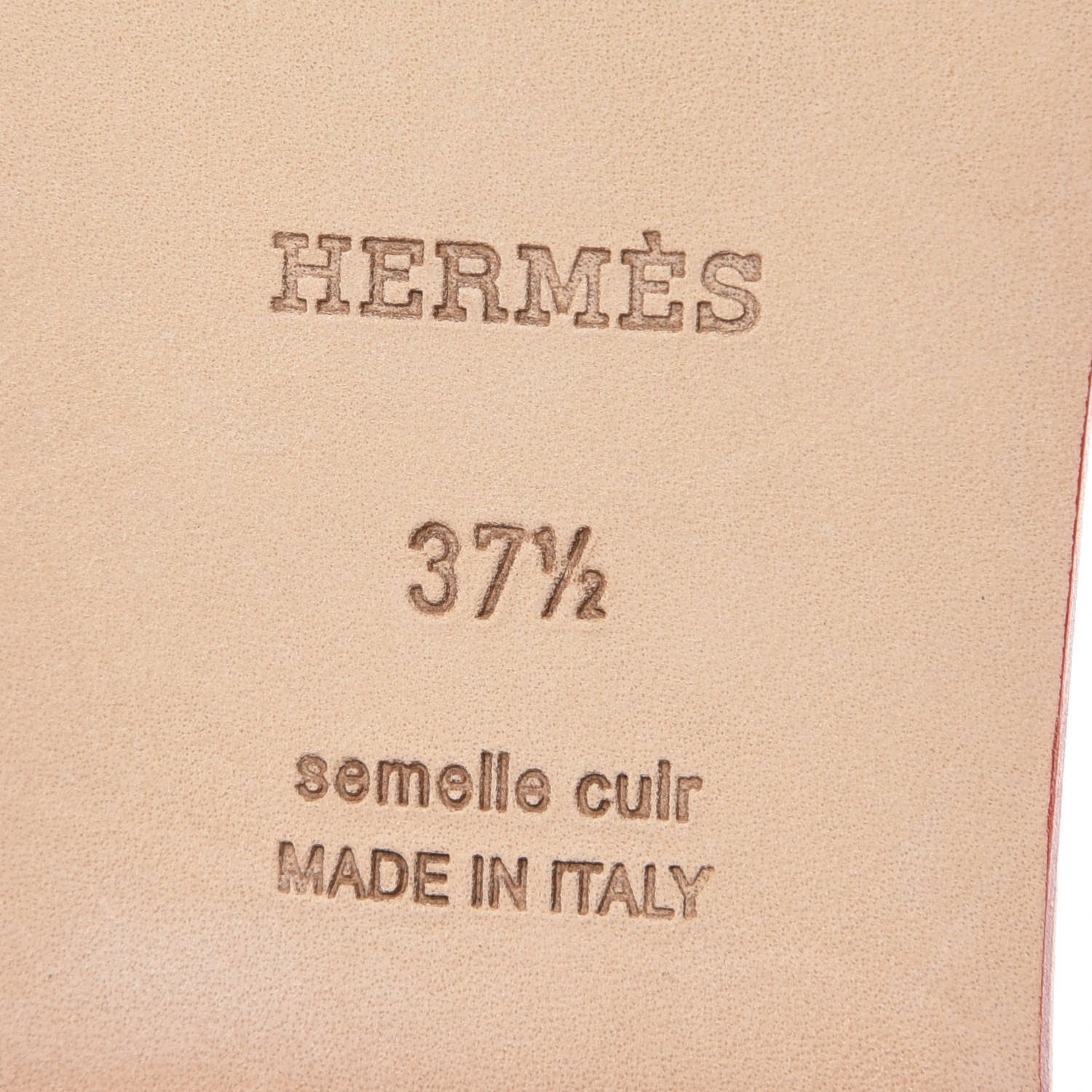 Hermes Calfskin Omaha Sandals 37.5 Pavot 6 of 11