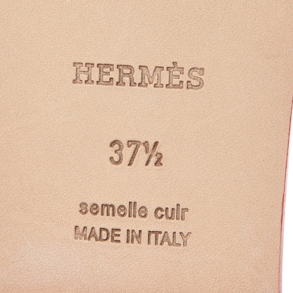 Hermes Calfskin Omaha Sandals 37.5 Pavot 6 of 11