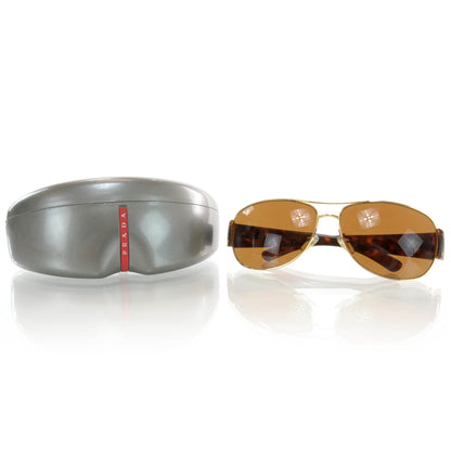 Prada Tortoise Shell Aviator Sunglasses SPR 52G 6 of 6