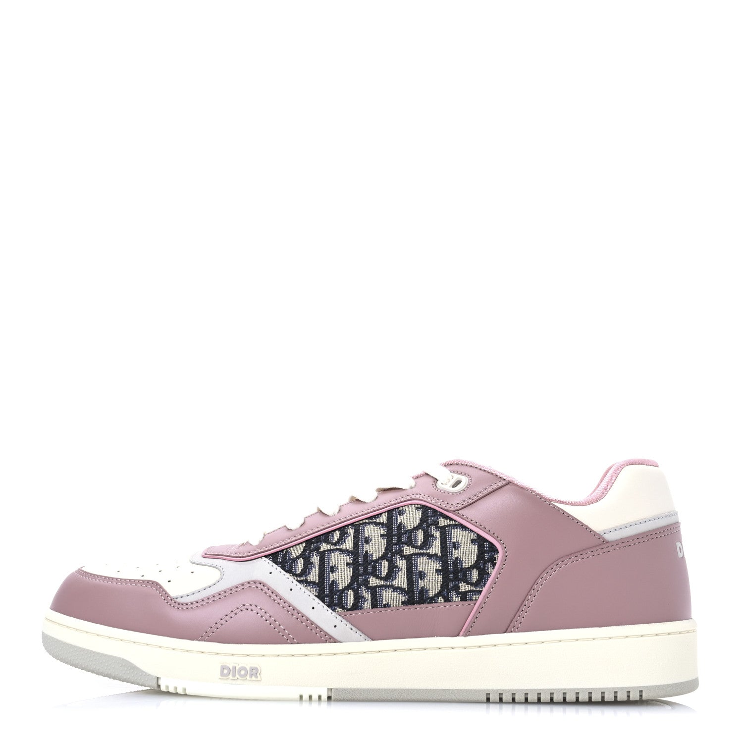 Christian Dior Smooth Calfskin Jacquard Oblique Mens B27 Low Top Sneakers 49 Pink White 1 of 8