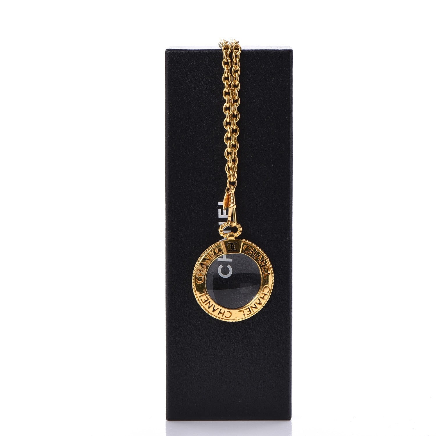 Chanel Pearl Loupe Magnifying Glass Necklace Gold 7 of 7