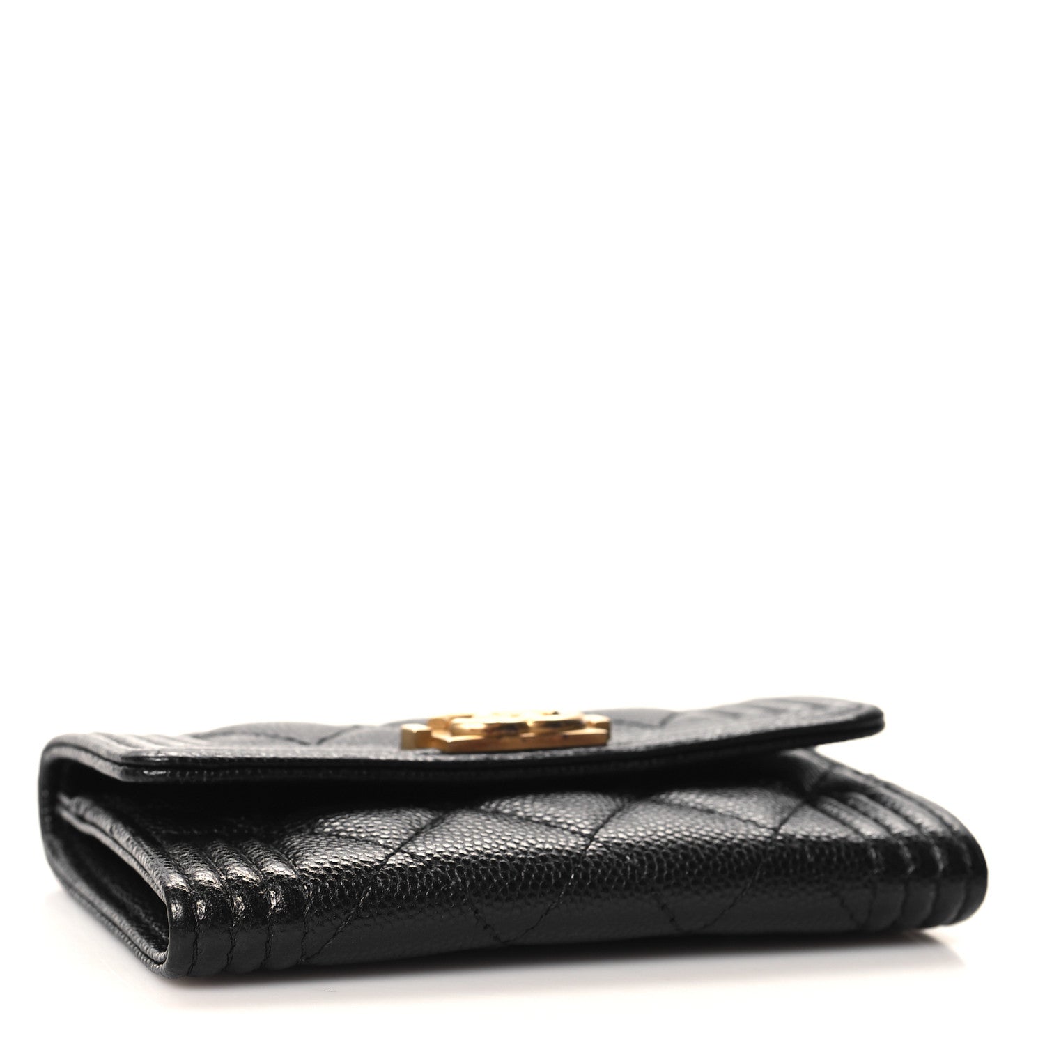 Chanel Caviar Quilted Boy Flap Card Holder Black 4 of 9