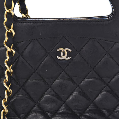 Chanel Lambskin Quilted CC Shoulder Bag Black 10 of 10