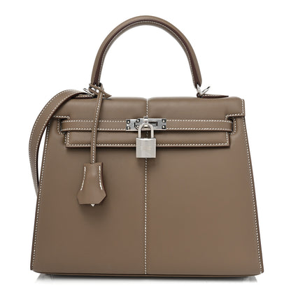 Hermes Swift Kelly Padded Sellier 25 Etoupe 1 of 7
